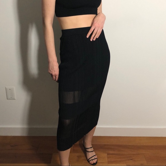 Dion Lee opacity pleat stretch midi pencil skirt - Picture 8 of 9